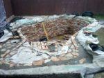 Мощение чаши пруда природным камнем в Анапе