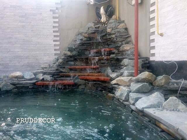 Декоративный водопад с прудом в крыму (26)